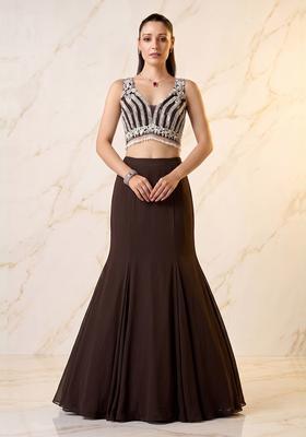 Black Embroidered Handwork Lehenga Set