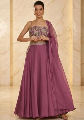 Pink Embroidered Handwork Lehenga Set