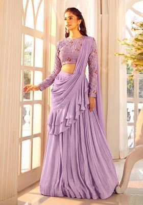 Lilac Zari Cosmos Lehenga Set