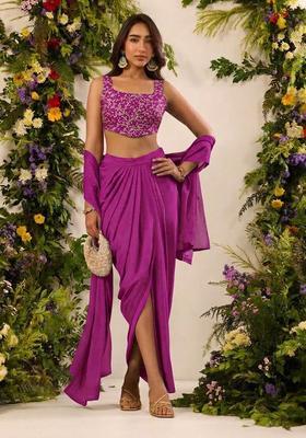 Magenta Brocade Fusion Set