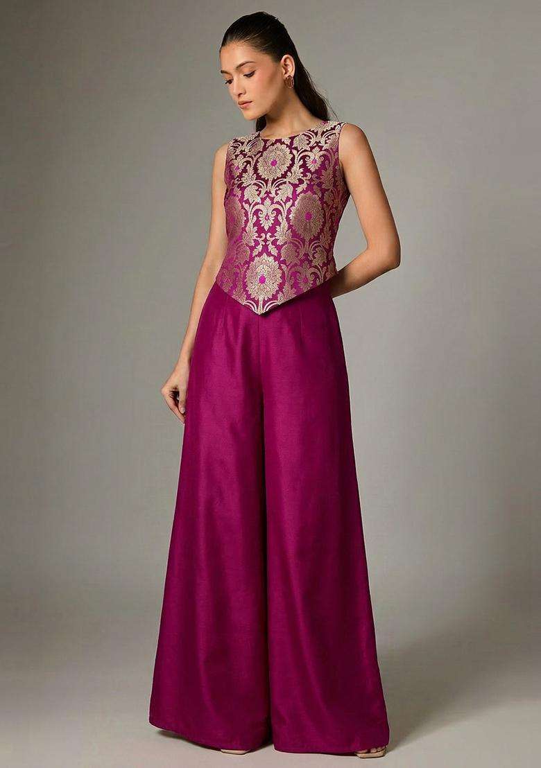 Magenta Silk Blend Fusion Set - Indya