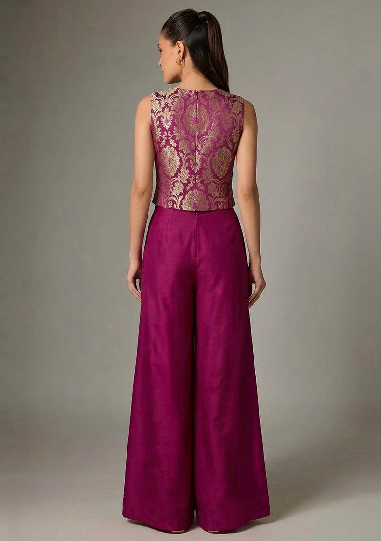 Magenta Silk Blend Fusion Set - Indya