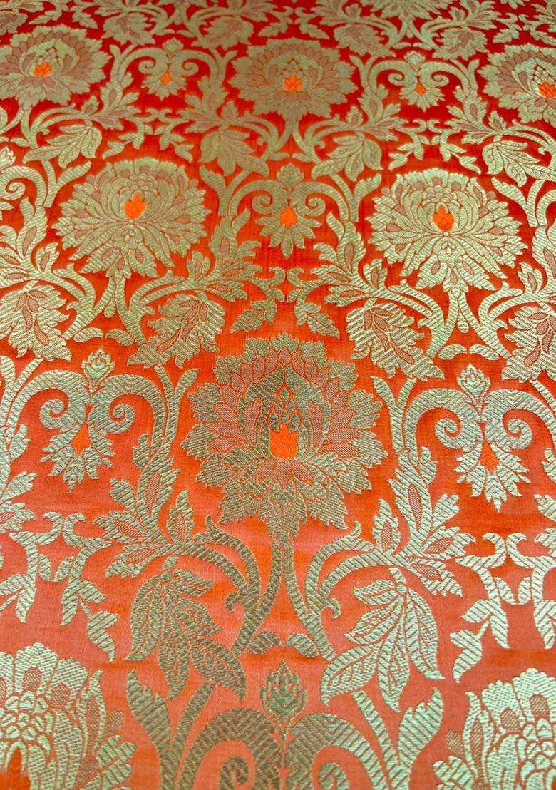 Orange Silk Blend Fusion Set - Indya