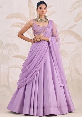 Lilac Zari Cosmos Lehenga Set