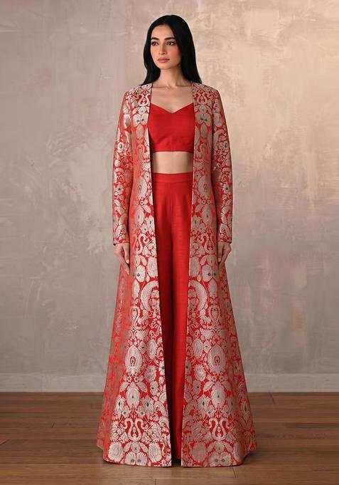 Orange Brocade Fusion Set