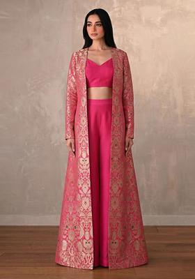 Pink Brocade Fusion Set