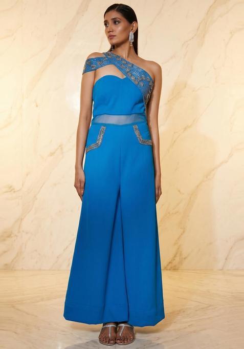 Royal Blue Handwork Fusion Set