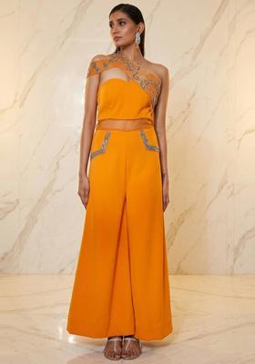 Mustard Yellow Handwork Fusion Set