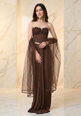 Chocolate Brown Handwork Fusion Set
