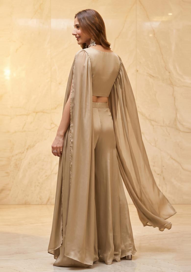 Metallic Bronze Handwork Fusion Set - Indya