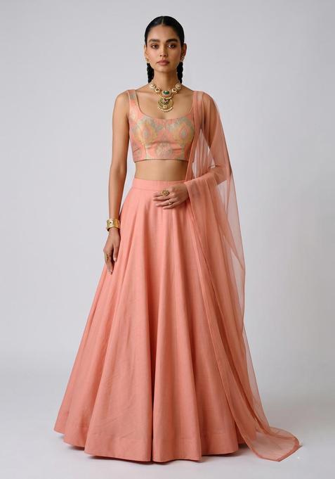 Peach Printed Fusion Set