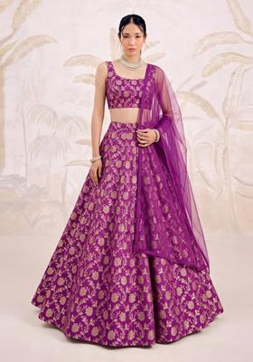 Rani Pink Brocade Lehenga Set