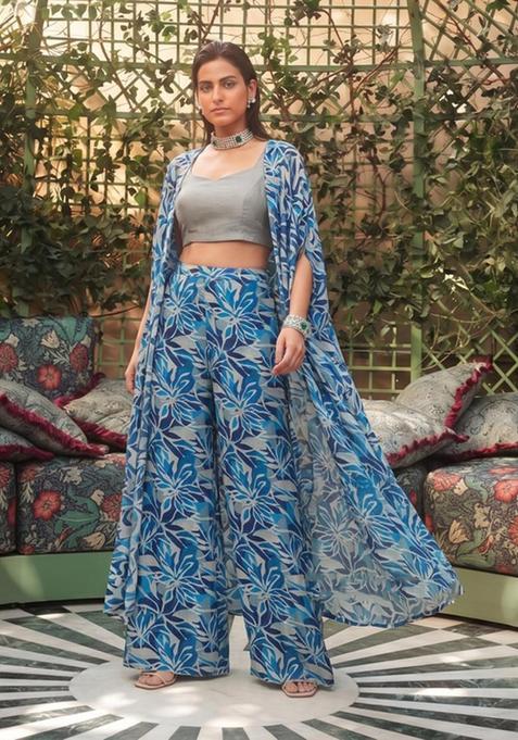 Royal Blue Handwork Fusion Set