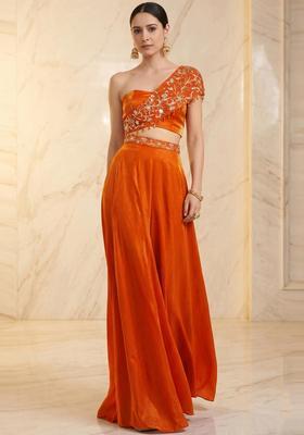 Rust Orange Handwork Fusion Set