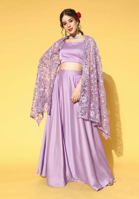 Lavender Solid Net Fusion Set