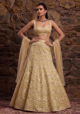 Golden Embellished Lehenga Set