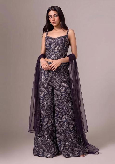 Deep Purple Brocade Fusion Set