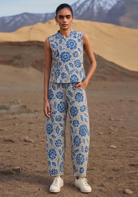 Blue Crochet Denim Co-Ord Set