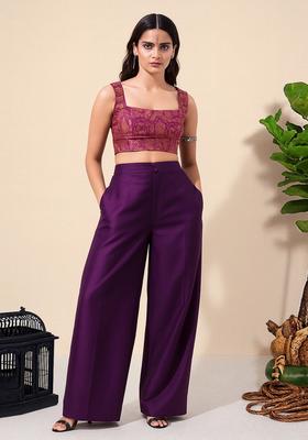 Purple Jacquard  Co-Ord Set