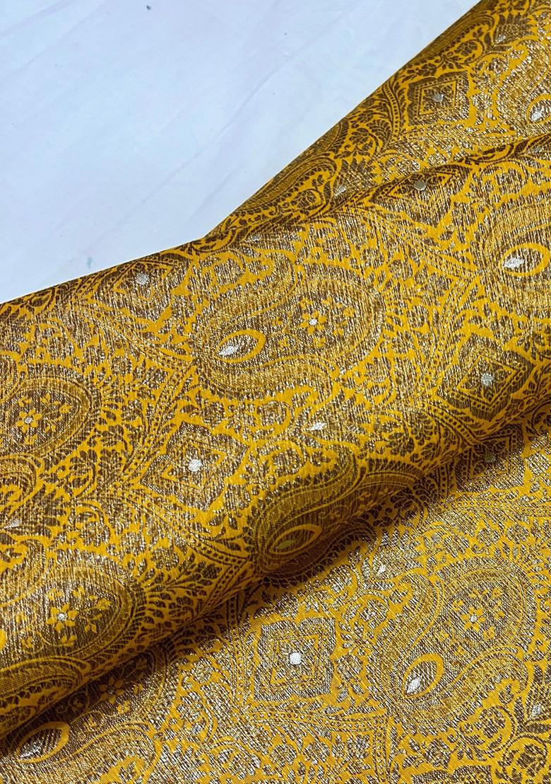 Yellow Jacquard  Co-Ord Set - Indya