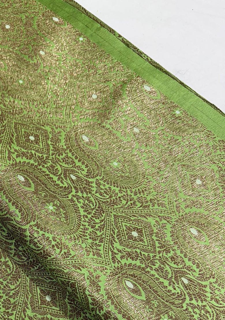 Light Green Brocade Skirt Set