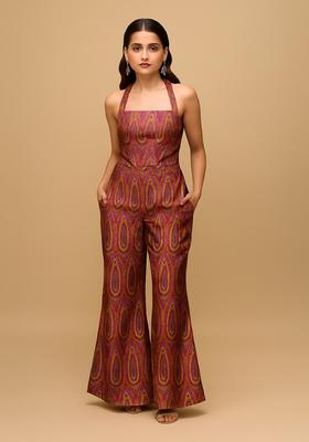 Maroon Jacquard  Co-Ord Set