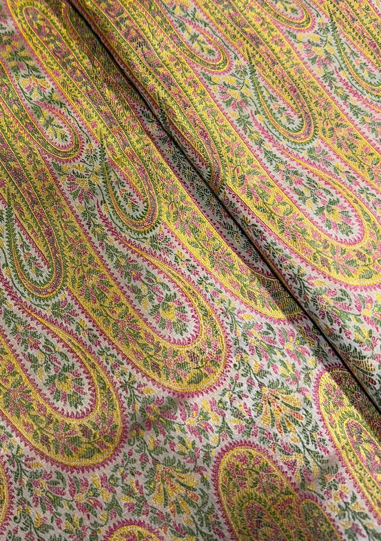 Yellow Jacquard  Co-Ord Set - Indya