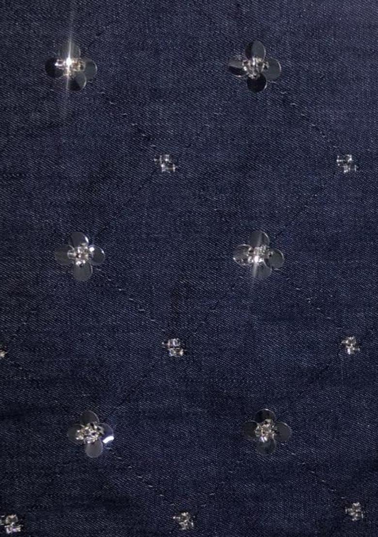 Black Striped Denim Co-Ord Set - Indya