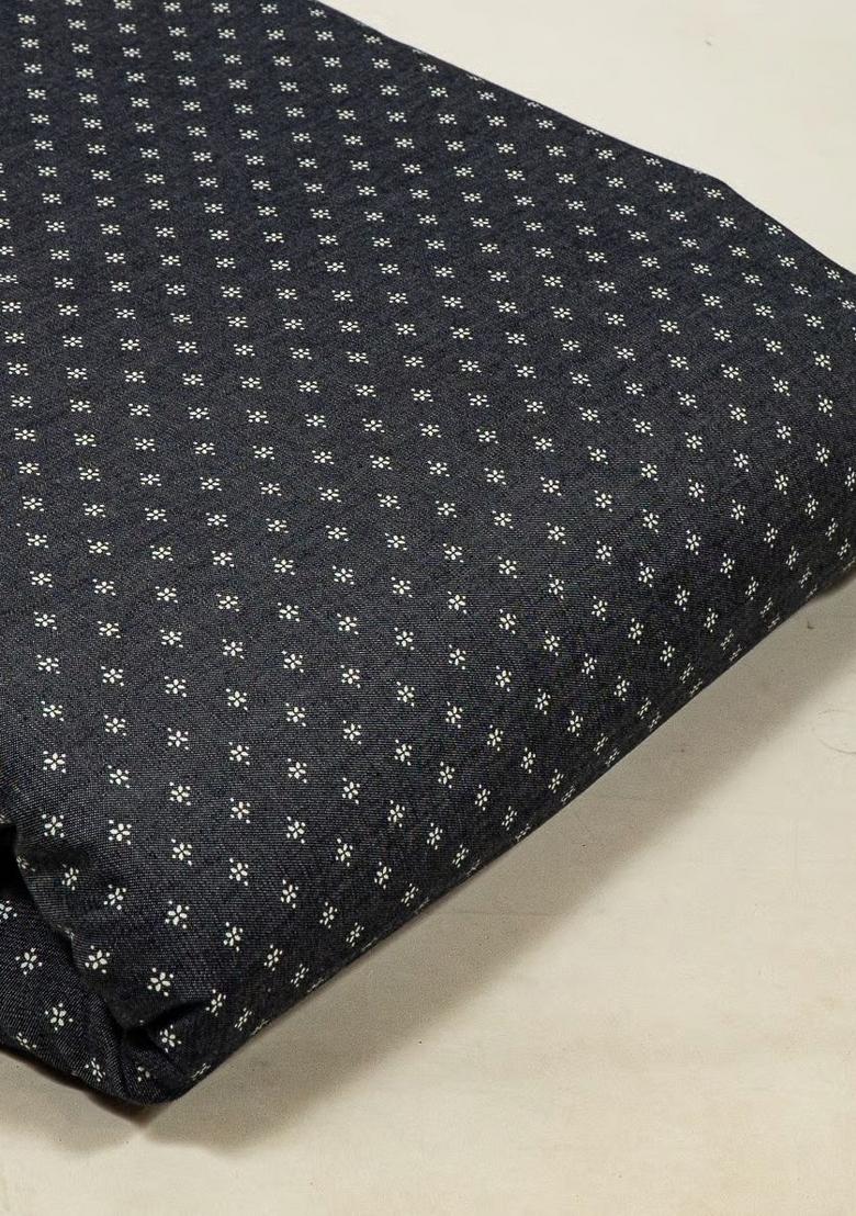 Black Printed Denim Co-Ord Set - Indya