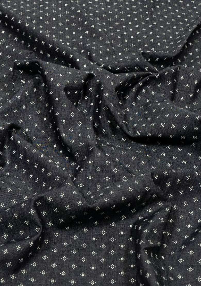 Black Printed Denim Jacket Cords for Diwali | Wedding & Festive Wear - Indya