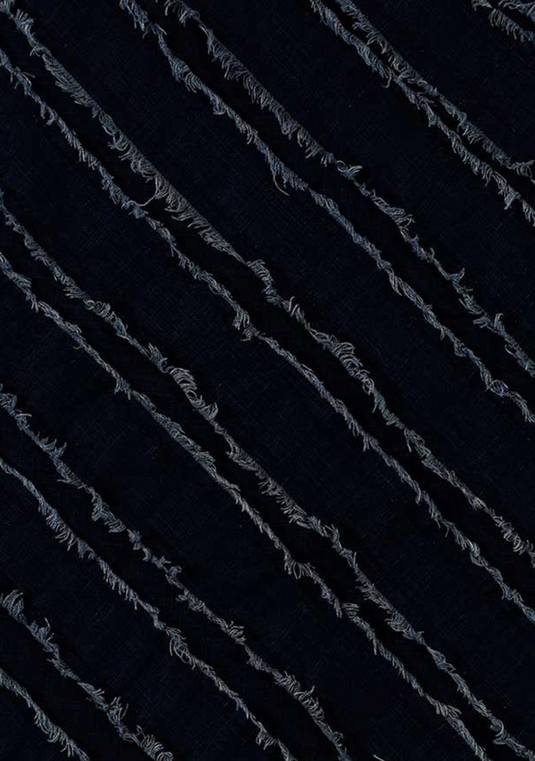 Blue Patchwork Cotton Denim Co-Ord Set - Indya