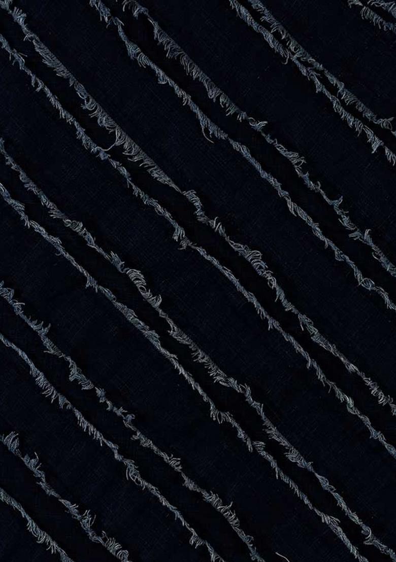 Blue Patchwork Cotton Denim Co-Ord Set - Indya