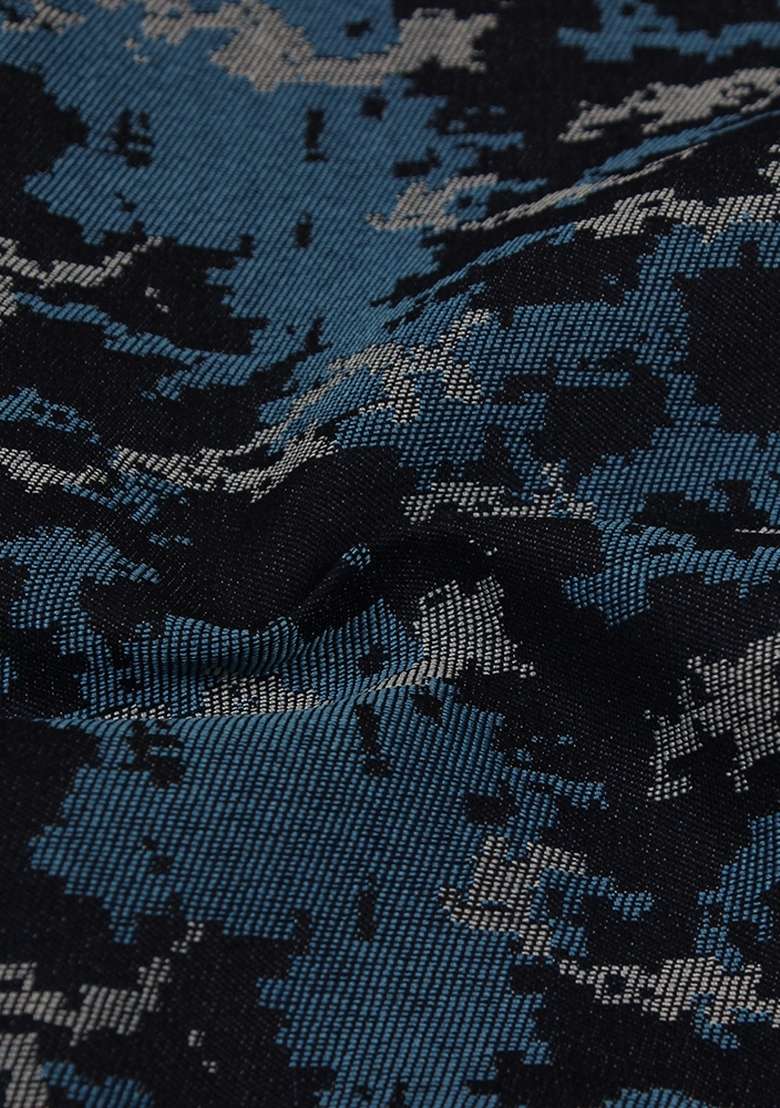 Blue Jacquard Denim Co-Ord Set - Indya