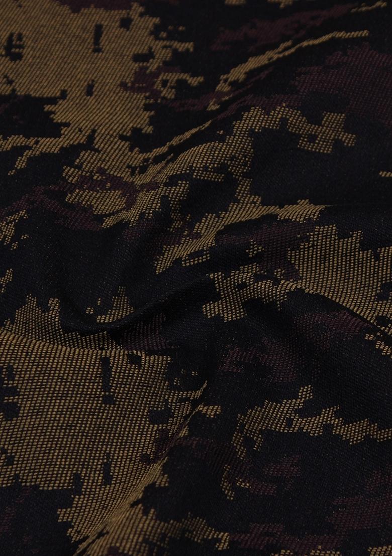 Brown Jacquard Denim Co-Ord Set - Indya