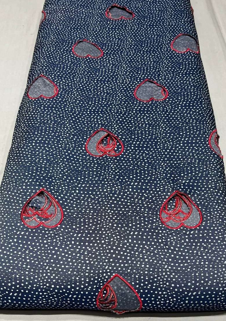Dark Blue Denim Co-Ord Set with Printed for Diwali | Wedding & Festive Wear - Indya