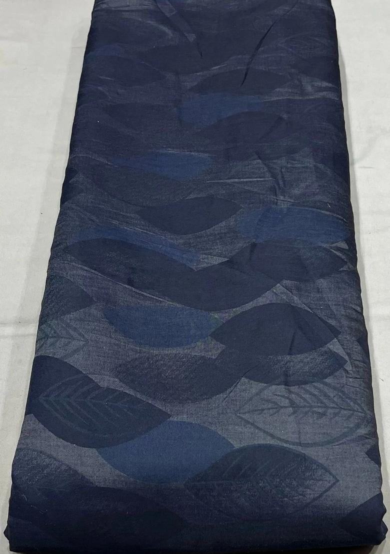 Blue Printed Denim Co-Ord Set - Indya