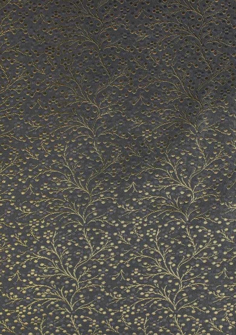 Grey Embroidered Brocade Co-Ord Set - Indya