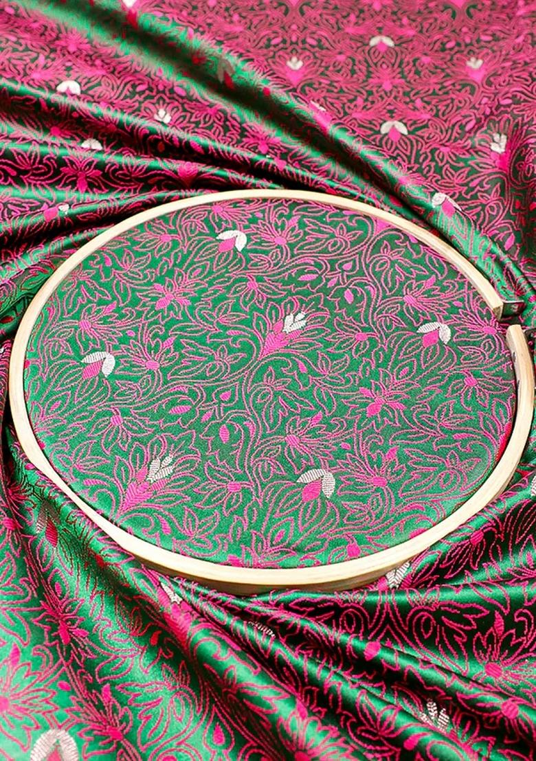 Bottle Green Jacquard Brocade Blazer Cords