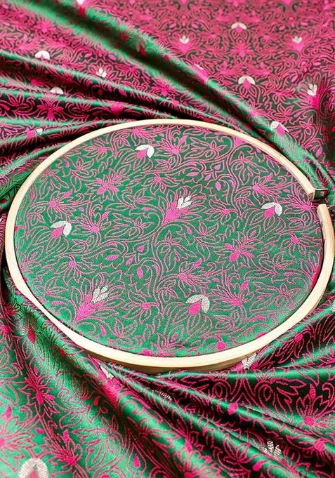 Bottle Green Jacquard Brocade Blazer Cords