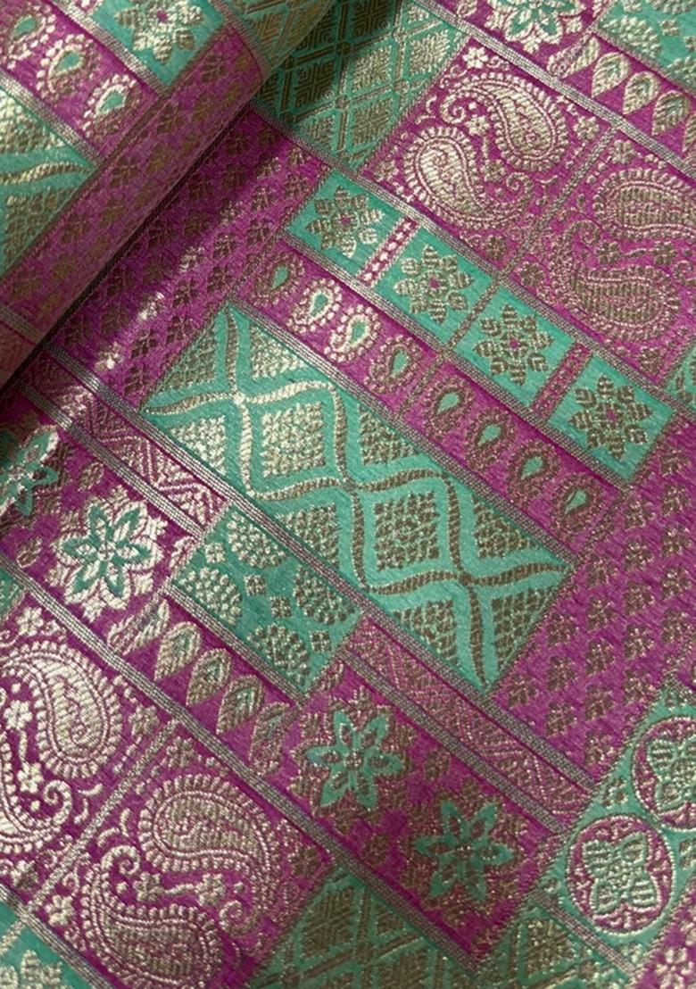 Multicolor Embroidered Brocade Skirt Cord Set - Indya