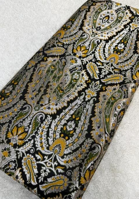 Green Embroidered Brocade Skirt Cord Set