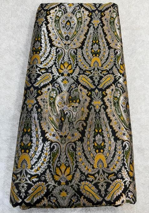 Green Embroidered Brocade Skirt Cord Set