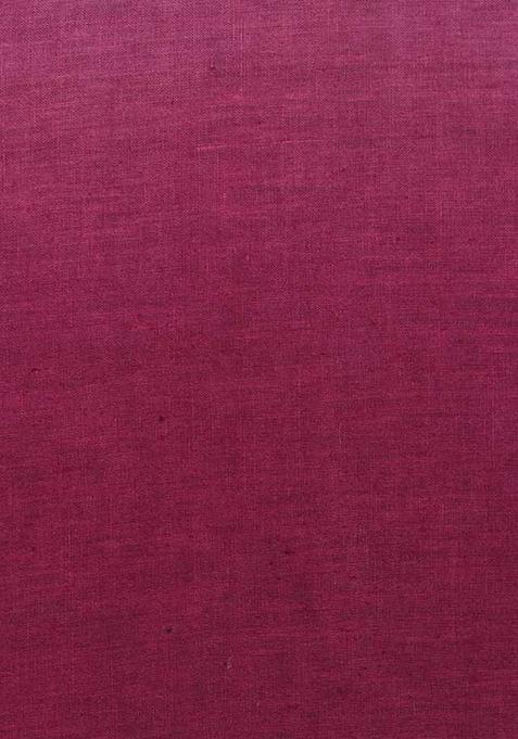 Pink Solid Linen Crop Top And Skirt Set