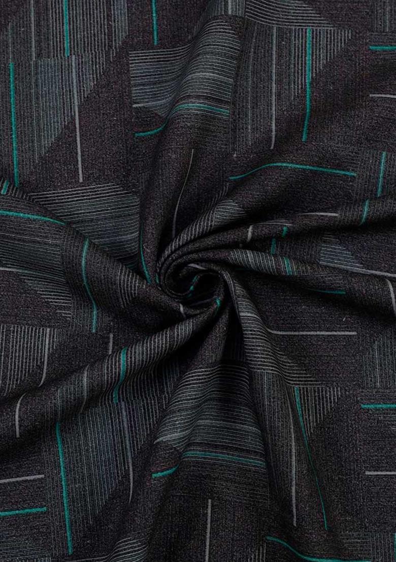 Grey Printed Cotton Linen Skirt Set - Indya