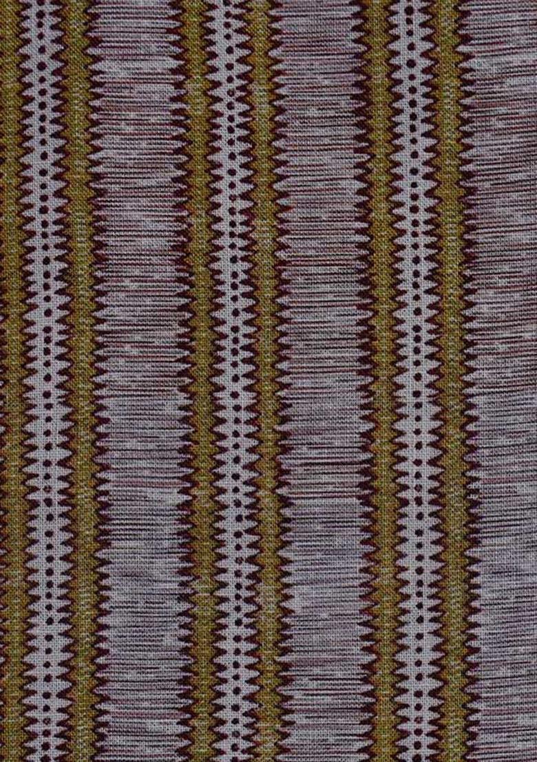 Brown Striped Linen Co-Ord Set - Indya