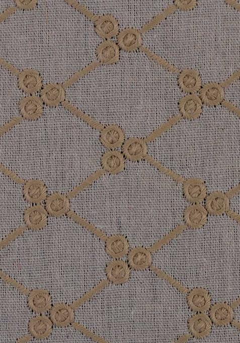 Beige Chikankari Linen Skirt Set