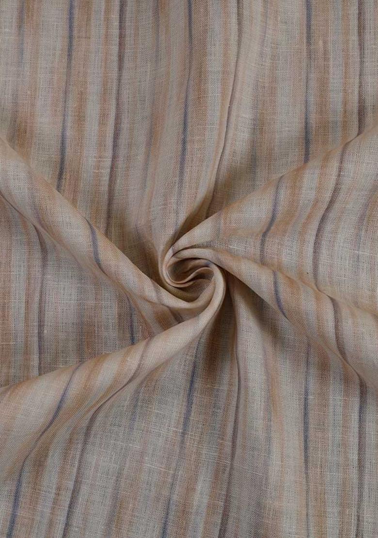 Beige Printed Linen Co-Ord Set