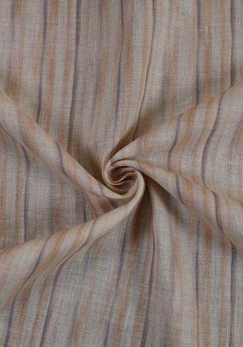 Beige Printed Linen Co-Ord Set