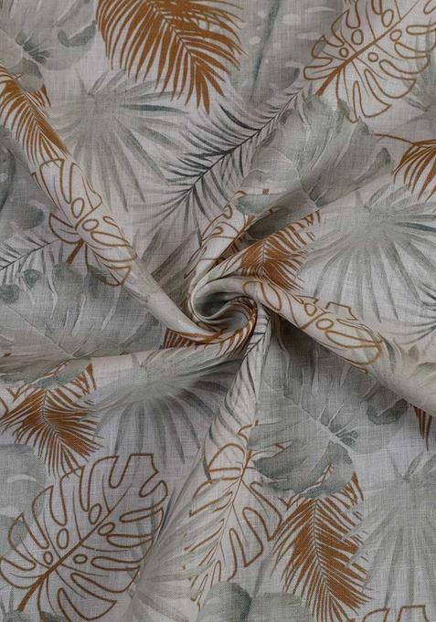 White Printed Linen Co-Ord Set