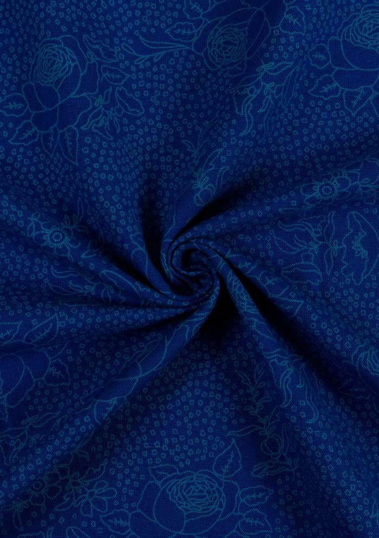 Blue Printed Linen Co-Ord Set